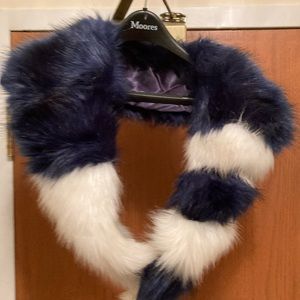 Faux fur two colour collar